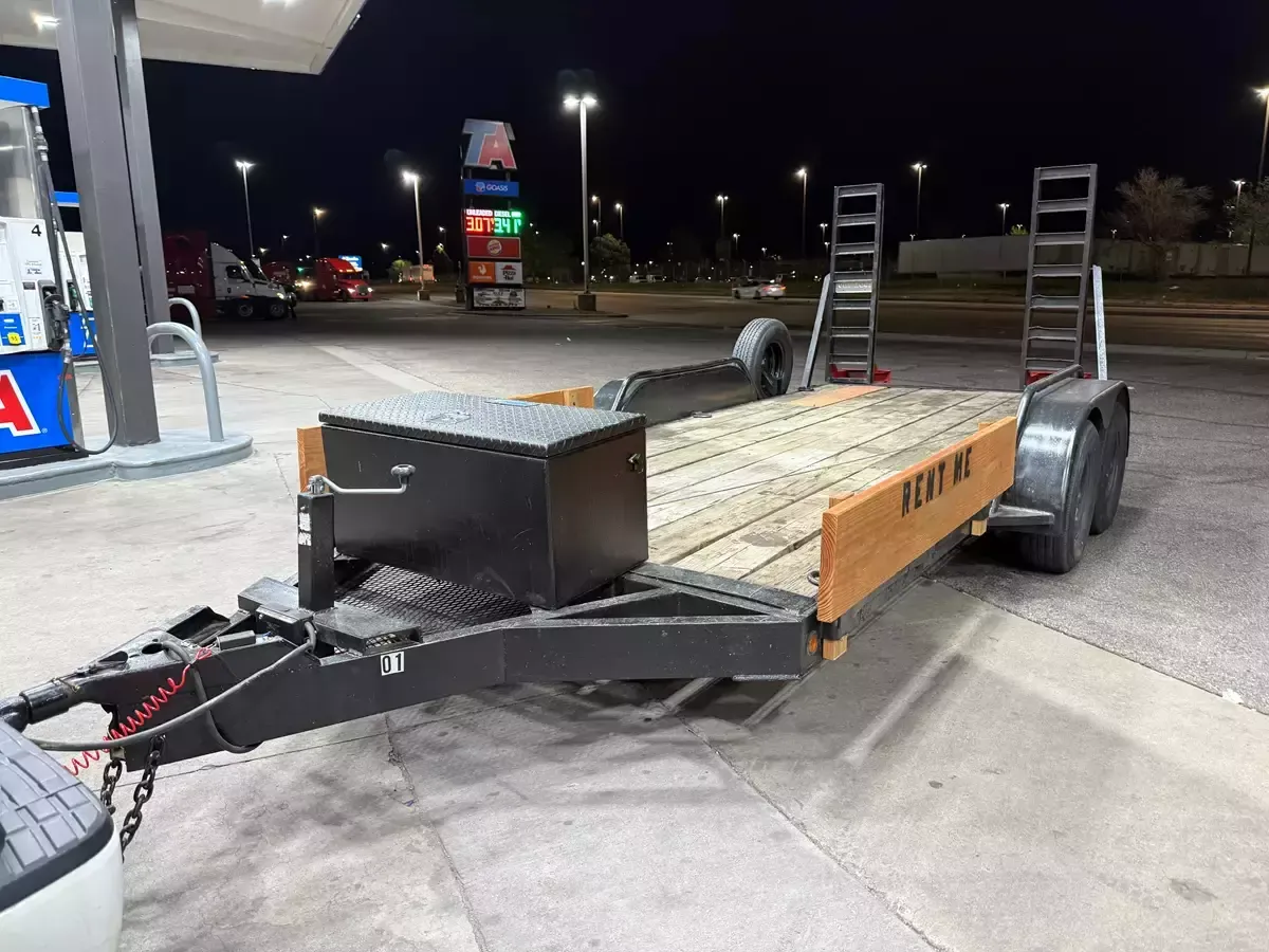 7' x 16' Car Hauler Trailer - front view