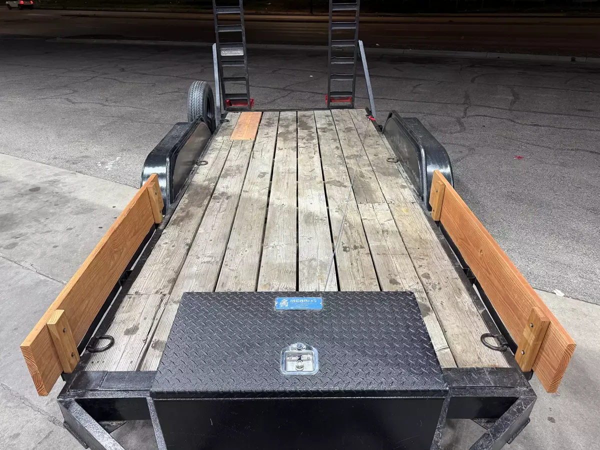 7' x 16' Car Hauler Trailer - top view