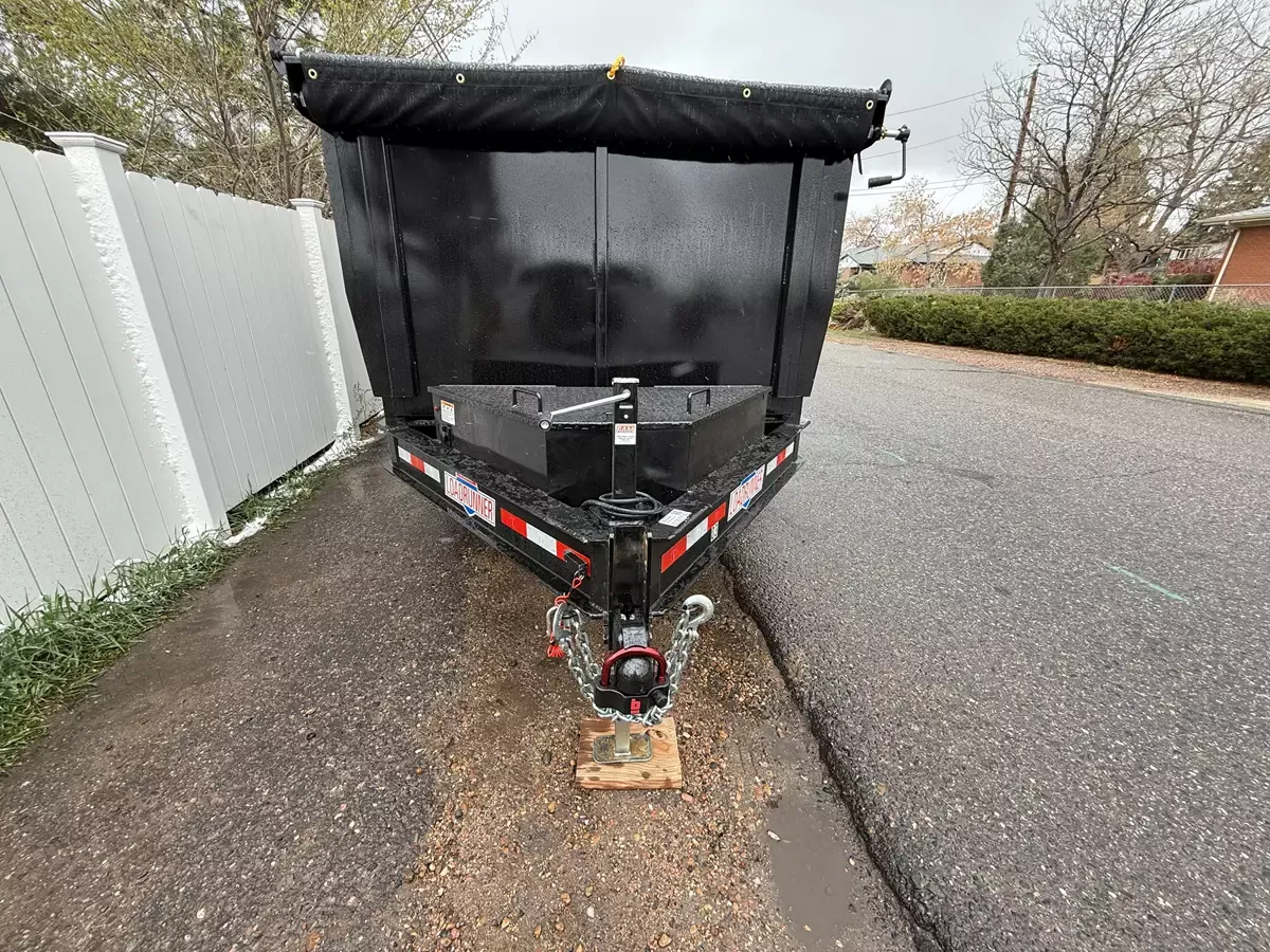 7' x 16' Dump Trailer - top view